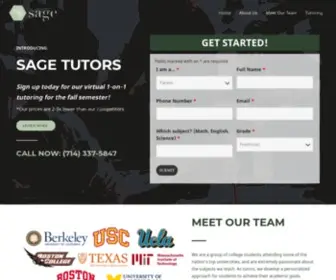 Sagetutors.com(SAGE TUTORS) Screenshot
