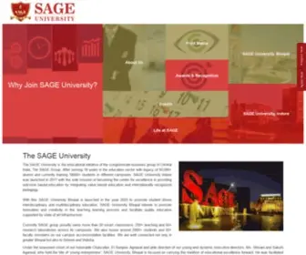 Sageuniversity.edu.in(Sage University) Screenshot