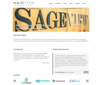 Sageviewcapital.com(Sageview Capital) Screenshot