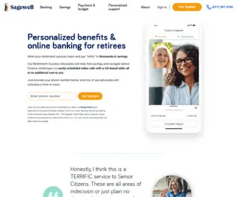 Sagewellfinancial.com(Expert Personalized banking built exclusively for seniors) Screenshot