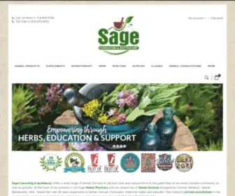 Sagewomanherbs.com(Sage Consulting & Apothecary (formerly Sage Woman Herbs)) Screenshot