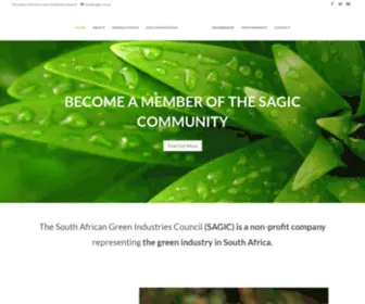 Sagic.co.za(The South African Green Industries Council (SAGIC)) Screenshot