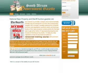 Sagovernmentgazette.co.za(SA National Government Gazette) Screenshot