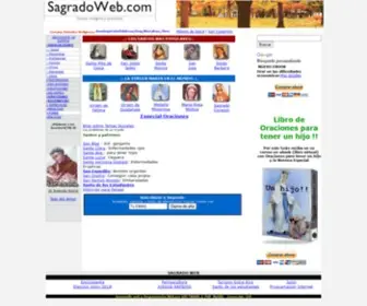 Sagradoweb.com(Oraciones, santos, reflexiones, Jesus, Dios, santos milagros y testimonios de Dios) Screenshot