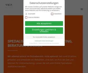 Sags-Online.de(SAGS ONLINE Werbeagentur Bayreuth) Screenshot