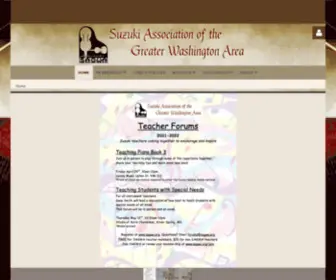 Sagwa.org(Suzuki Association of the Greater Washington Area) Screenshot