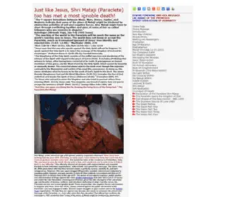 Sahajayoga-Shrimataji.org(Sahaja Yoga and Shri Mataji Nirmala Devi) Screenshot