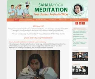 Sahajayoga.com.au(Sahaja Yoga Meditation Australia) Screenshot