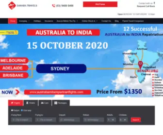 Saharatravels.com.au(Best Travel agent in Australia) Screenshot