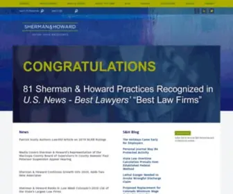 Sah.com(Sherman & Howard L.L.C) Screenshot