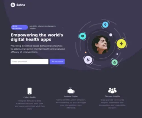 Sahha.health(Behavioral Analytics for Virtual Mental Healthcare Providers) Screenshot
