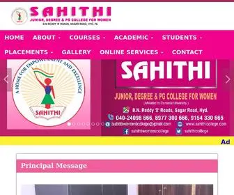 Sahithicollege.com(SAHITHI COLLEGES) Screenshot