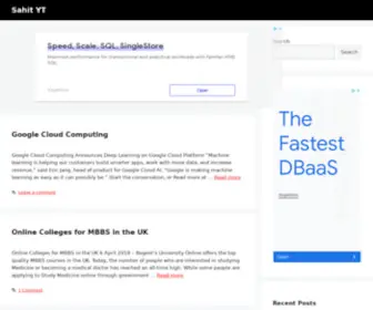 Sahityt.com(News, SEO, Make Money, Google AdSense, Hosting Review & Insurance) Screenshot