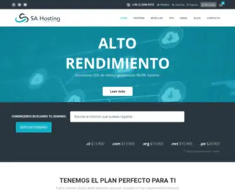 Sahosting.cl(SA Hosting) Screenshot