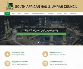Sahuchajjregistry.org.za(South African Hajj & Umrah Council (SAHUC)) Screenshot