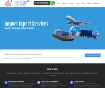 Sahyogfreight.com(Freight Forwarding Services) Screenshot