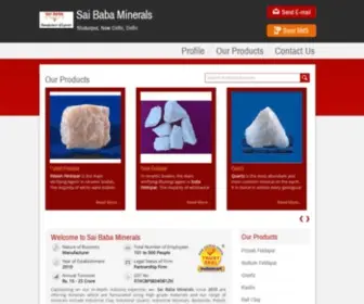 Saibabaminerals.com(Sai Baba Minerals) Screenshot