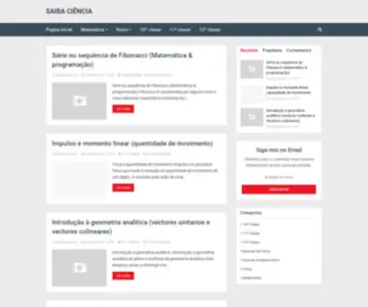 Saibaciencia.com(Ciência) Screenshot