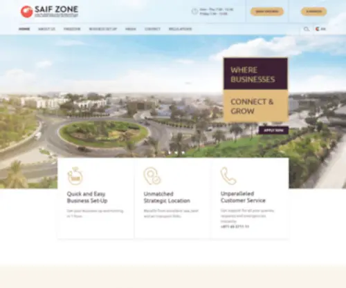 Saif-Zone.com(Sharjah International Airport Free Zone) Screenshot