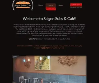 Saigonsubscafe.com(Saigon Subs & Cafe) Screenshot