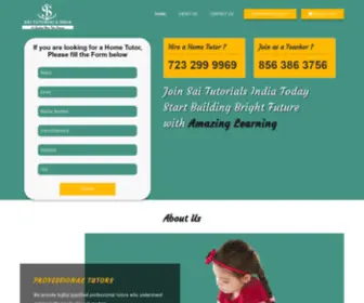 Saihometutors.com(Saihometutors India) Screenshot