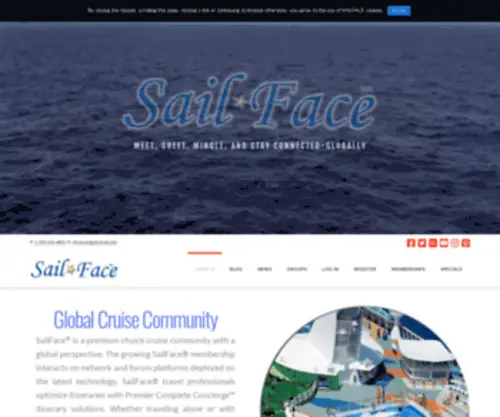 Sailface.com(Cruise Global Community) Screenshot