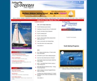 Sailingbreezes.com(Sailing Breezes Internet Magazine offers a broad range of sailing interests including) Screenshot