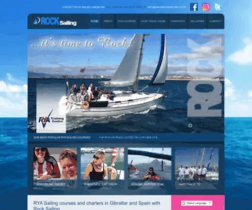 Sailinggibraltar.co.uk(ROCK Sailing) Screenshot
