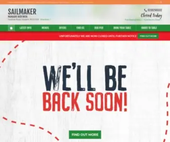 Sailmakerpubgosport.co.uk(The Sailmaker—a family pub in Gosport. Our traditional carvery) Screenshot