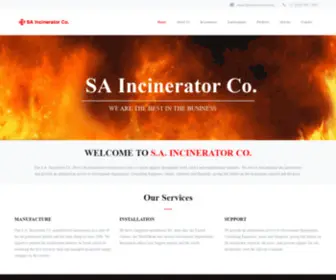 Saincinerator.com(The S.A. Incinerator Co manufactures incinerators and) Screenshot