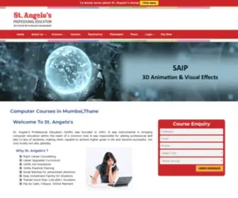 Saintangelos.com(Computer Degree Courses Training Institute in Mumbai) Screenshot