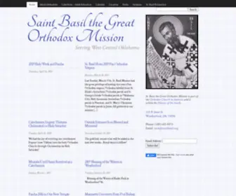 Saintbasil.org(Saint Basil the Great Orthodox Mission) Screenshot