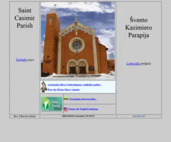 Saintcasimirparish.org(Vento Kazimiero Parapija) Screenshot