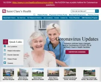 Saintclares.com(Saint Clare's Health) Screenshot