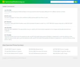Saintclassifiednorway.com(Discover the details of who's texting or calling a phone) Screenshot