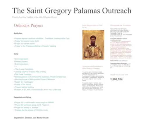 Saintgregoryoutreach.org(The Saint Gregory Palamas Outreach) Screenshot