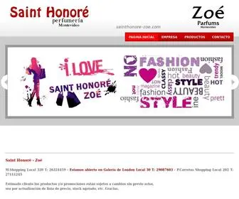 Sainthonore-Zoe.com(Saint Honoré Zoé Parfums) Screenshot