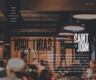 Saintjohncraftbeer.com.au(Saint John Craft Beer Bar) Screenshot