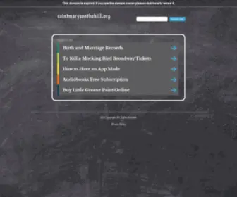 Saintmarysonthehill.org(Saintmarysonthehill) Screenshot