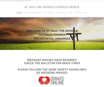 Saintpaulcatholicchurchpocahontas.com(PAUL THE APOSTLE CATHOLIC CHURCH) Screenshot