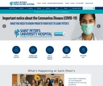 Saintpetershcs.com(Saint Peter's Healthcare System) Screenshot
