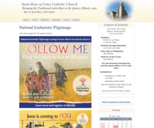 Saintrosequincy.org(Saint Rose of Lima Catholic Church) Screenshot