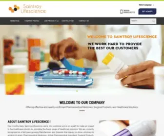 Saintroylifescience.com(SAINTROY LIFESCIENCE) Screenshot