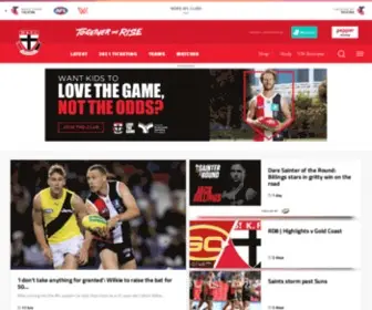 Saints.com.au(Official AFL Website of the St Kilda Football Club) Screenshot