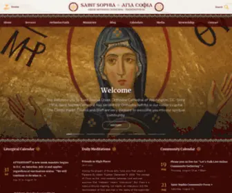 Saintsophiadc.com(Saint Sophia Greek Orthodox Cathedral of Washington DC) Screenshot