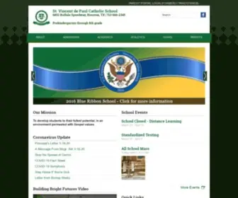 Saintvincentschool.org(St. Vincent de Paul Catholic School) Screenshot