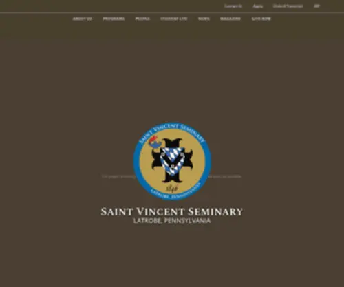 Saintvincentseminary.edu(Latrobe, Pennsylvania) Screenshot