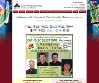 Saintv.org(Saint Vincent Catholic Church) Screenshot