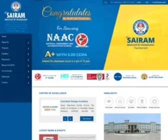 Sairamit.edu.in(Sri Sairam Institute of Technology) Screenshot