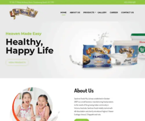 Saishreefoods.com.au(Sai Shree Foods) Screenshot